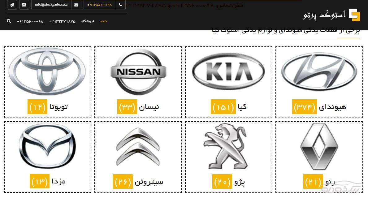 خرید آنلاین لوازم یدکی استوک ماشین   اصفهان